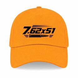 Casquette Tir Sportif - Calibre 7.62&times;51 - Jaune