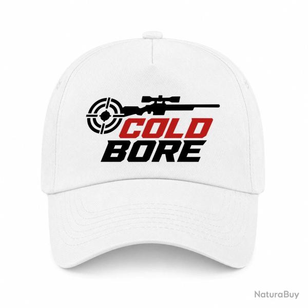 Casquette Tir Sportif - Cold Bore - Carabine - Blanc / Orange