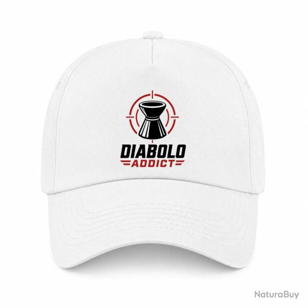 Casquette Tir Sportif - Diabolo Addict - Blanc / Orange