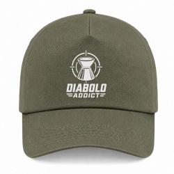Casquette Tir Sportif - Diabolo Addict - Kaki / Blanc