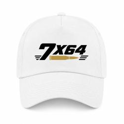 Casquette Tir Sportif - Calibre 7&times;64 - Blanc / Orange