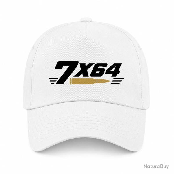 Casquette Tir Sportif - Calibre 7�64 - Blanc / Orange