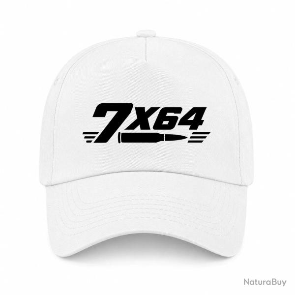 Casquette Tir Sportif - Calibre 7�64 - Blanc