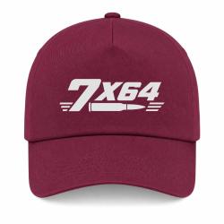 Casquette Tir Sportif - Calibre 7&times;64 - Bordeaux