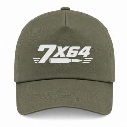 Casquette Tir Sportif - Calibre 7&times;64 - Kaki / Blanc