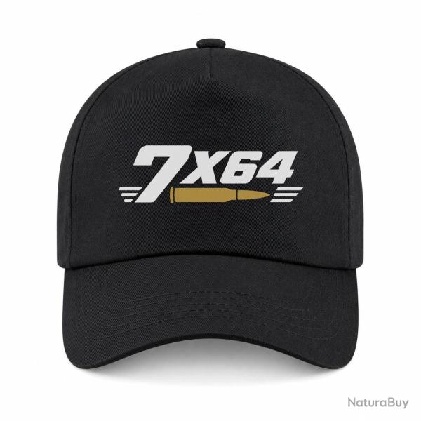 Casquette Tir Sportif - Calibre 7�64 - Noir / Orange