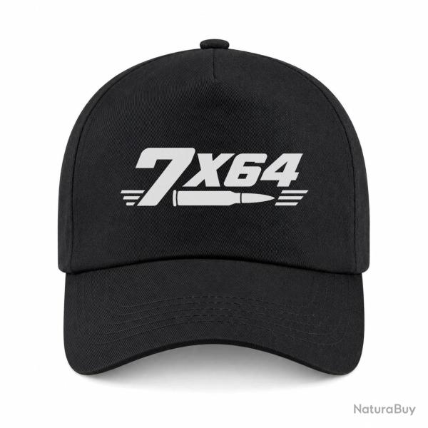 Casquette Tir Sportif - Calibre 7�64 - Noir