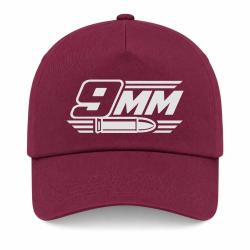 Casquette Tir Sportif - Calibre 9 mm - Bordeaux