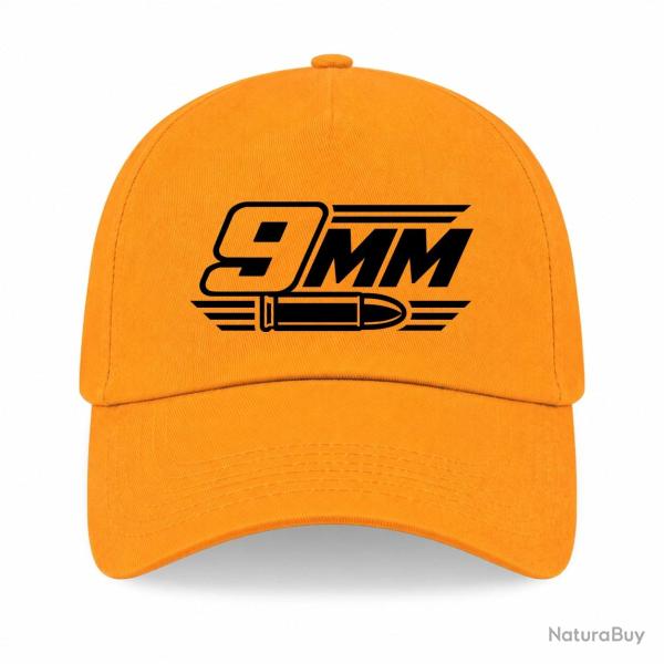 Casquette Tir Sportif - Calibre 9 mm - Jaune