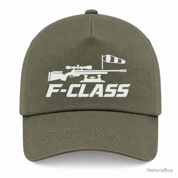 Casquette Tir Sportif - F-Class - Carabine et manche � air - Kaki / Blanc