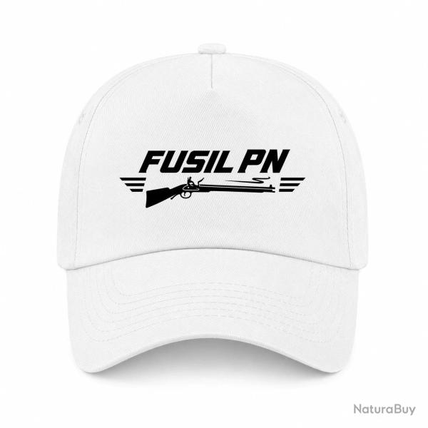 Casquette Tir Sportif - Fusil PN - Blanc