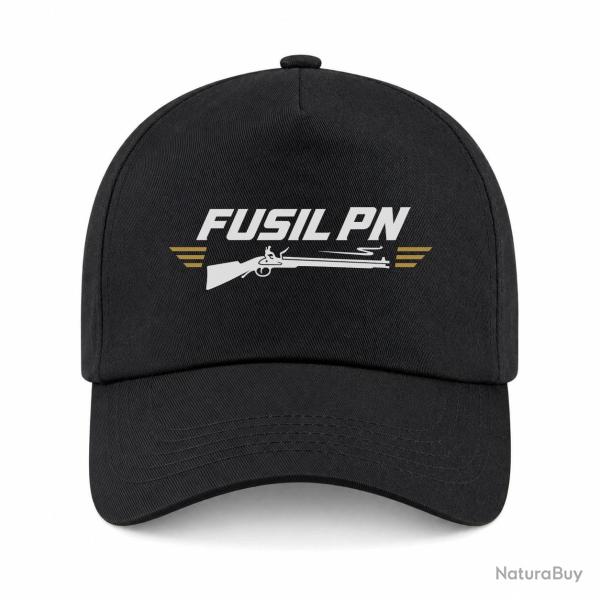 Casquette Tir Sportif - Fusil PN - Noir / Orange