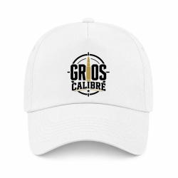 Casquette Tir Sportif - Gros calibre - Cartouche - Blanc / Orange