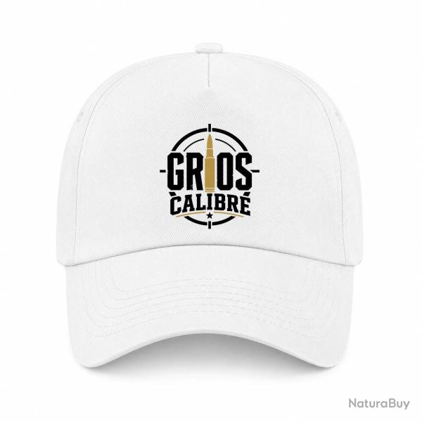 Casquette Tir Sportif - Gros calibre - Cartouche - Blanc / Orange