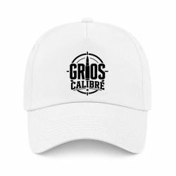 Casquette Tir Sportif - Gros calibre - Cartouche - Blanc