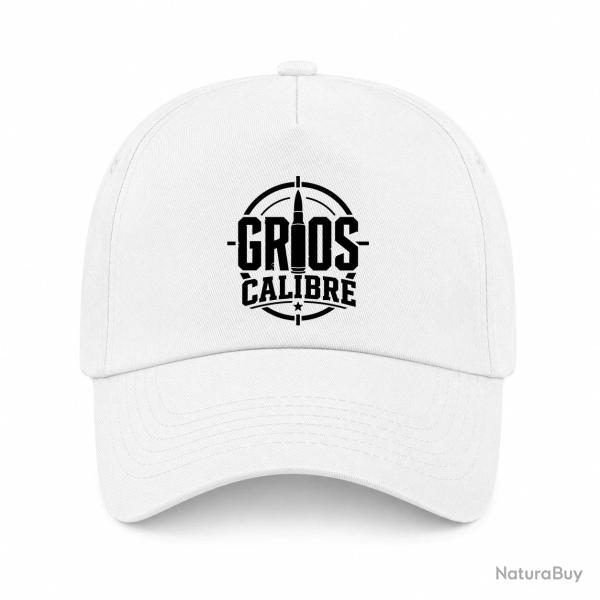 Casquette Tir Sportif - Gros calibre - Cartouche - Blanc