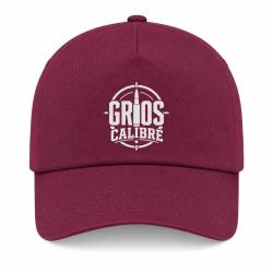 Casquette Tir Sportif - Gros calibre - Cartouche - Bordeaux