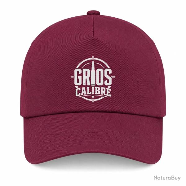 Casquette Tir Sportif - Gros calibre - Cartouche - Bordeaux