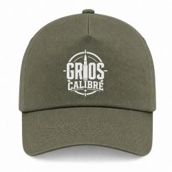 Casquette Tir Sportif - Gros calibre - Cartouche - Kaki / Blanc