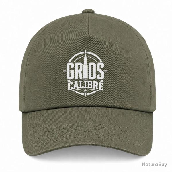 Casquette Tir Sportif - Gros calibre - Cartouche - Kaki / Blanc