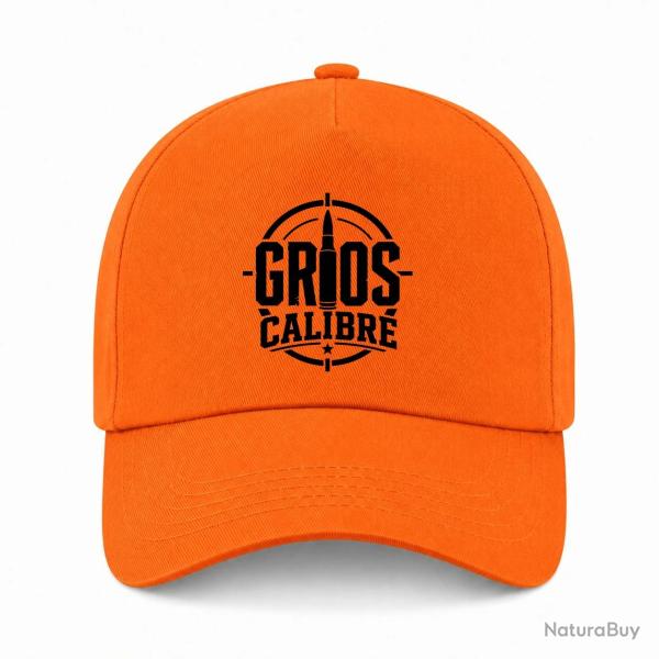 Casquette Tir Sportif - Gros calibre - Cartouche - Orange