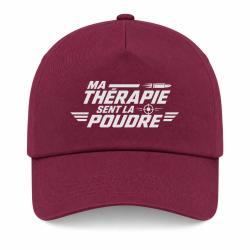 Casquette Tir Sportif - Ma th&eacute;rapie sent la poudre - Cible et balle - Bordeaux