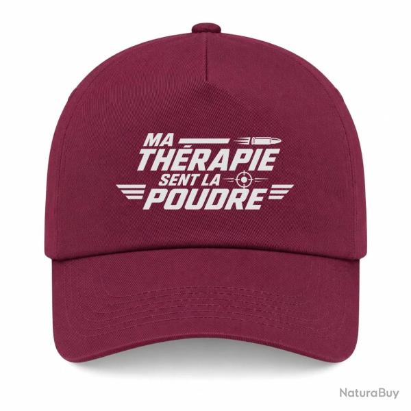 Casquette Tir Sportif - Ma th�rapie sent la poudre - Cible et balle - Bordeaux