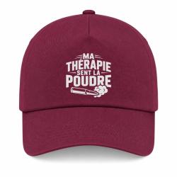 Casquette Tir Sportif - Ma th&eacute;rapie sent la poudre - Douilles - Bordeaux