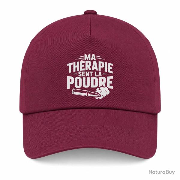 Casquette Tir Sportif - Ma th�rapie sent la poudre - Douilles - Bordeaux