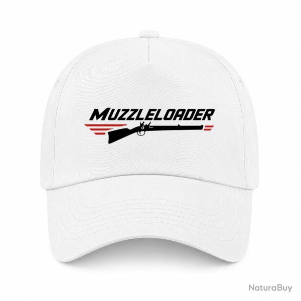 Casquette Tir Sportif - Muzzleloader - Blanc / Orange
