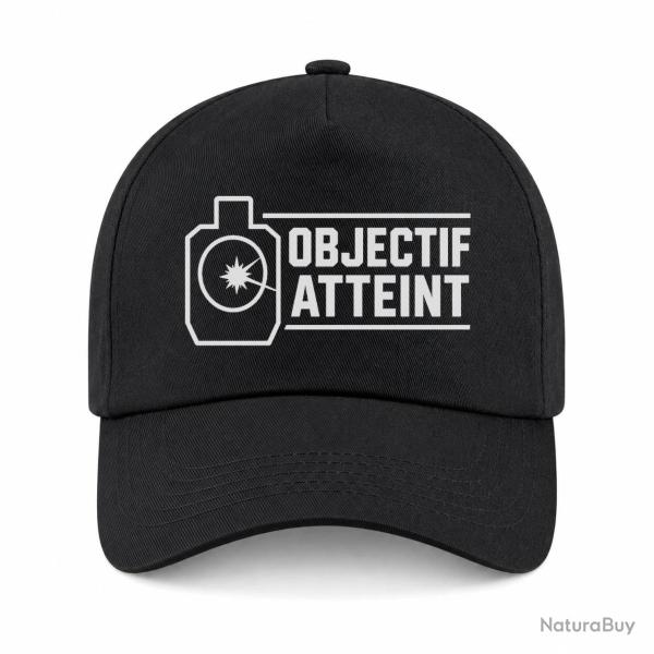 Casquette Tir Sportif - Objectif atteint - Cible - Noir