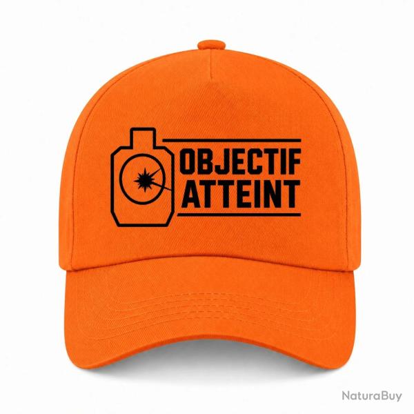 Casquette Tir Sportif - Objectif atteint - Cible - Orange