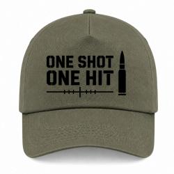 Casquette Tir Sportif - One Shot One Hit - Cartouche - Kaki / Noir