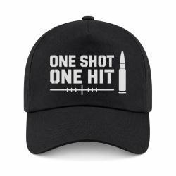 Casquette Tir Sportif - One Shot One Hit - Cartouche - Noir