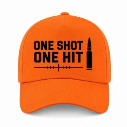 Casquette Tir Sportif - One Shot One Hit - Cartouche - Orange