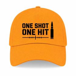 Casquette Tir Sportif - One Shot One Hit - Cartouche - Jaune