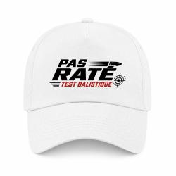Casquette Tir Sportif - Pas rat&eacute; - Test balistique - Blanc / Orange