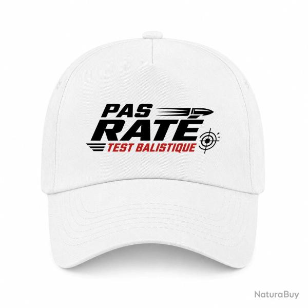 Casquette Tir Sportif - Pas rat� - Test balistique - Blanc / Orange