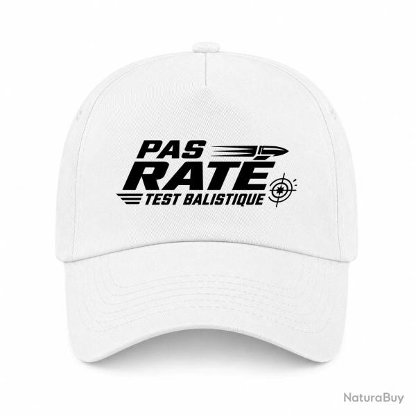 Casquette Tir Sportif - Pas rat� - Test balistique - Blanc