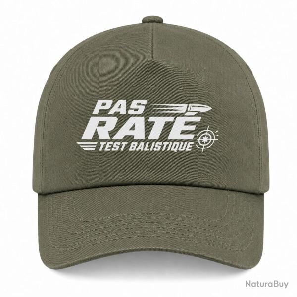 Casquette Tir Sportif - Pas rat� - Test balistique - Kaki / Blanc