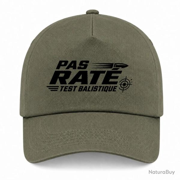 Casquette Tir Sportif - Pas rat� - Test balistique - Kaki / Noir