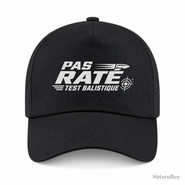 Casquette Tir Sportif - Pas rat� - Test balistique - Noir