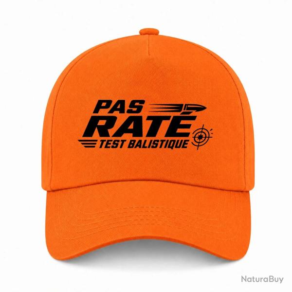 Casquette Tir Sportif - Pas rat� - Test balistique - Orange
