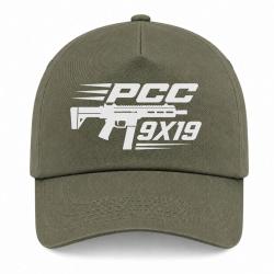 Casquette Tir Sportif - PCC 9&times;19 - Kaki / Blanc