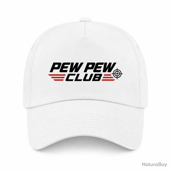 Casquette Tir Sportif - Pew Pew Club - Blanc / Orange