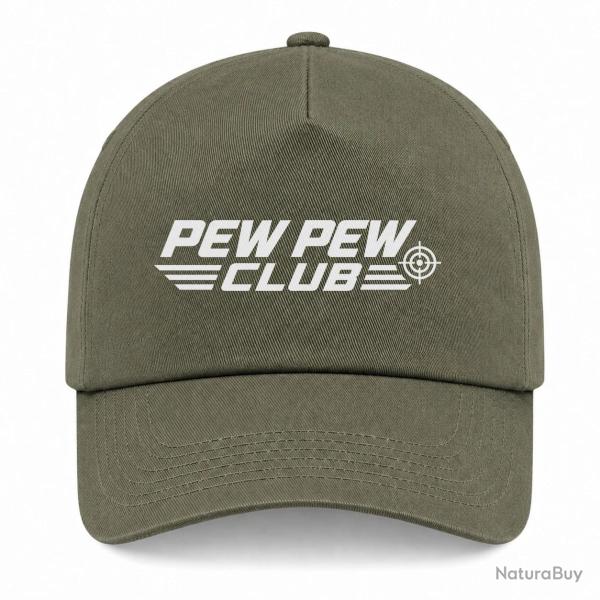 Casquette Tir Sportif - Pew Pew Club - Kaki / Blanc