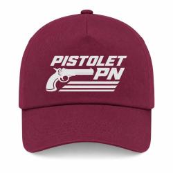 Casquette Tir Sportif - Pistolet PN - Bordeaux