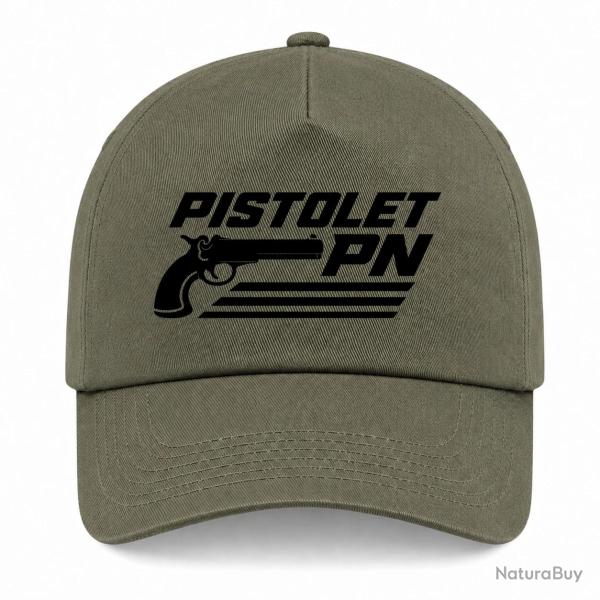 Casquette Tir Sportif - Pistolet PN - Kaki / Noir