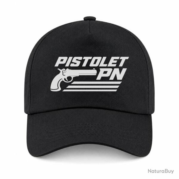 Casquette Tir Sportif - Pistolet PN - Noir