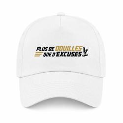 Casquette Tir Sportif - Plus de douilles que d'excuses - Blanc / Orange